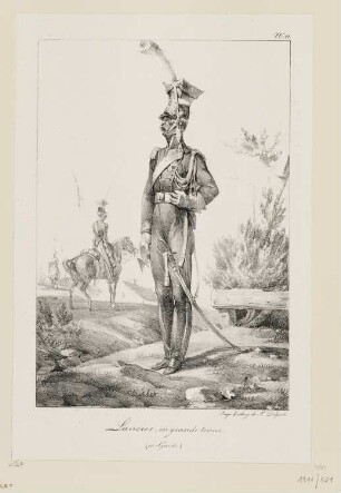 Lancier, en grande tenue, Blatt 11 der Folge "Kostüme der Kaisergarde"