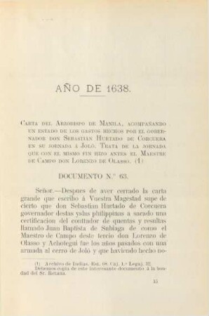 Carta del Arzobispo de Manila, ...