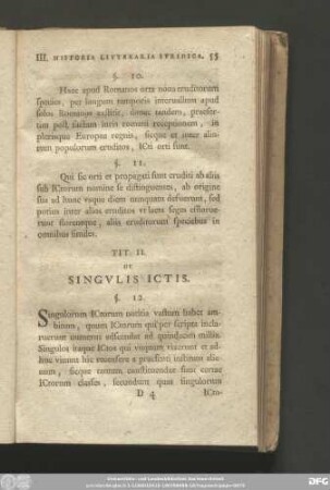 Tit. II. De Singulis Ictis.