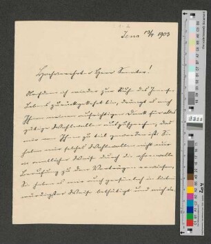 Brief an Werner von Melle