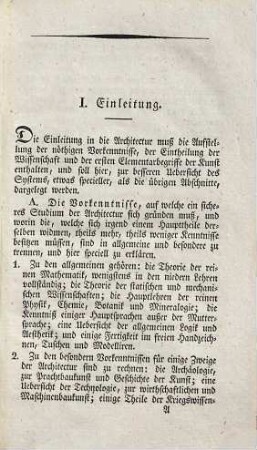 Versuch einer systematischen Zusammenstellung sämmtlicher Lehren der Architectur, nebst zwei Uebersichten der wichtigsten Bauschriften und Denkmähler der Baukunst