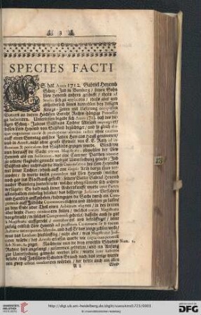 Species Facti
