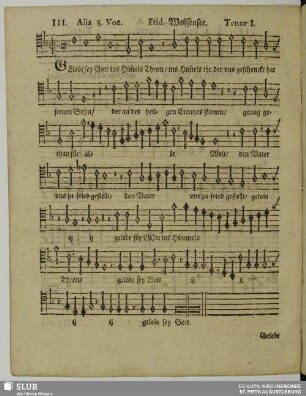 III. Weissensee, Friedrich: Gelobt sei Gott ins Himmels Thron