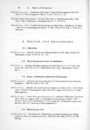 X. Militär- und Kriegswesen