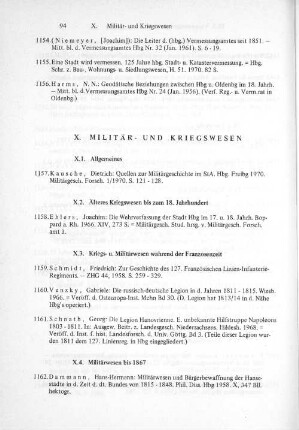 X. Militär- und Kriegswesen