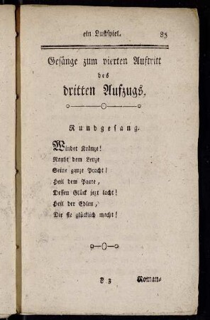 Gesänge zum vierten Auftritt des dritten Aufzugs.