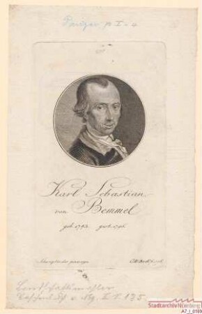 Karl Sebastian von Bemmel; geb. 1743; gest. 1796