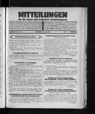 Jahrgang 1930, Hamburg, den 25. Mai, Nummer 21