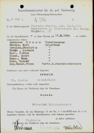 Stehle, Theresia