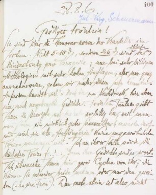 Brief an Julia Virginia Scheuermann