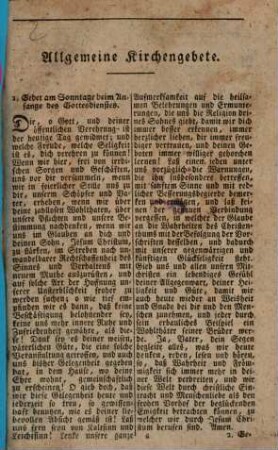Allgemeine Kirchengebete