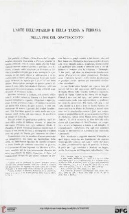 19: L' arte dell'intaglio e della tarsia a Ferrara nella fine del Quatrocento