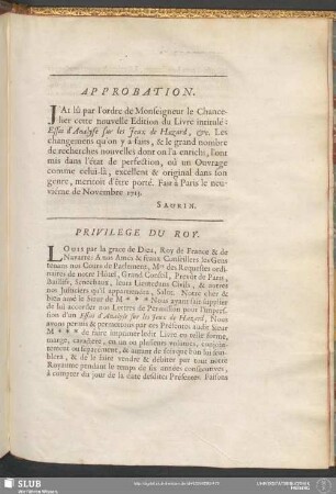 Privilege Du Roy