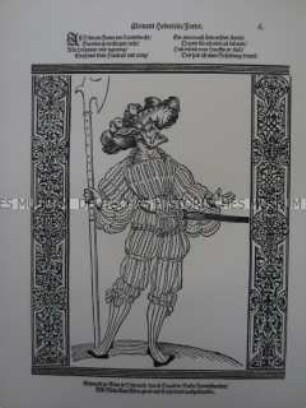 Kriegerdarstellung, Fouriermeister der Landsknechte, 1510/1530.