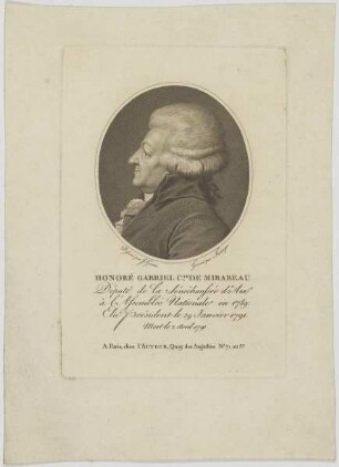Bildnis des Honoré Gabriel de Mirabeau