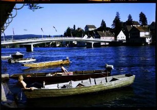 Stein am Rhein: Rhein mit Brücke, vom Kai