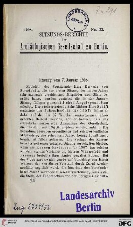 Sitzung vom 7. Januar 1908