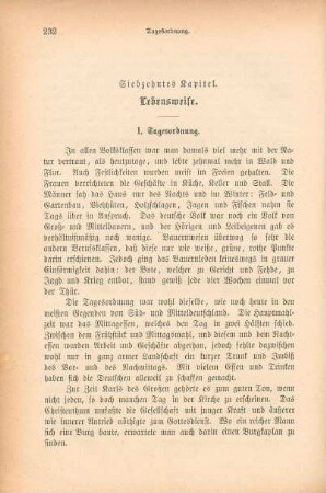 Siebzehntes Kapitel. Lebensweise