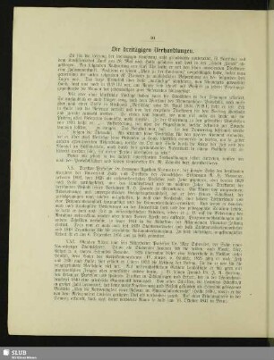 Die dreitägigen Verhandlungen