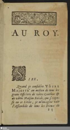 Au Roy. Epitre