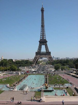 Eiffel-Turm vom Palais Chaillot gesehen