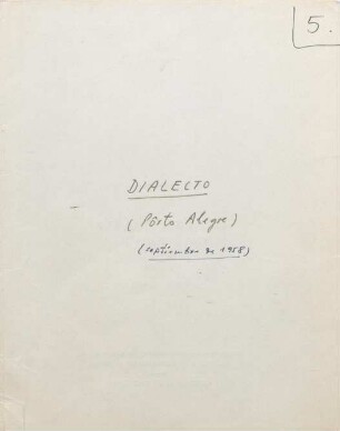 Dialecto : Vortrag; Notizen