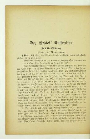 Der Erdteil Australien