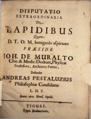 Disp. extraordinaria de lapidibus