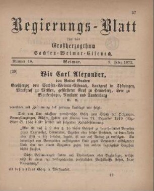 Nr. 10 : 2. März 1872