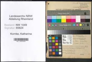 Entnazifizierung Katharina Kornke , geb. 16.06.1890 (Lehrerin)