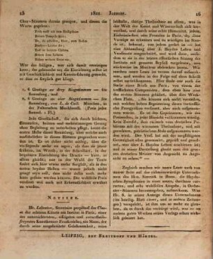 Allgemeine musikalische Zeitung. 13. 1811