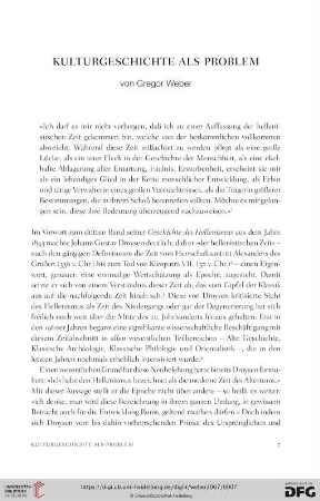 Kulturgeschichte als Problem