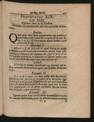 Disputatio XIX. Lex XLIX. - LV.