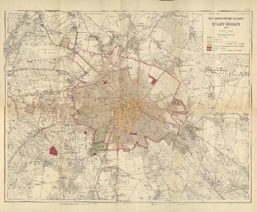 Karte: Die Beleuchtungs-Anlagen der Stadt Berlin 1896