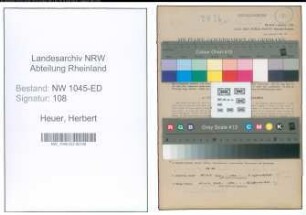 Entnazifizierung Herbert Heuer , geb. 02.07.1898 (Lehrer)