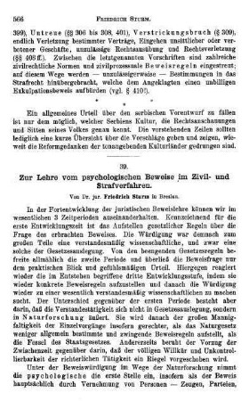 566-581, Zur Lehre vom psychologischen Beweise im Zivil- und Strafverfahren