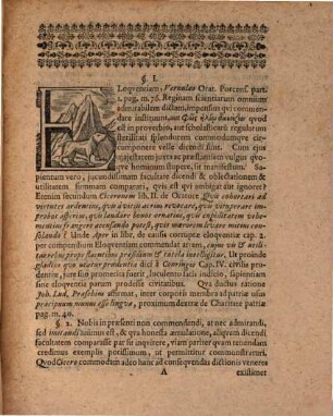 Comparandam Eloquentiam, ex Illustrium Oratorum Imitatione, Exemplisque Annuente Deo atque SCto Philosophico disquisitione publica d. 2. Mart. MDCXCV. mathematice & practice ostendet Praeside M. Immanuele Prölaeo, Respondens Frater Jo. Samuel Prölaeus, Stolp. Pomer. I.U. Cand. H.L.Q.C.