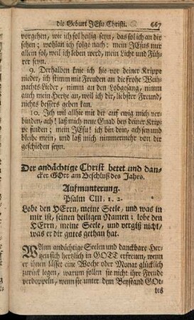 Der andächtige Christ betet und dancket Gott am Beschluß des Jahrs.