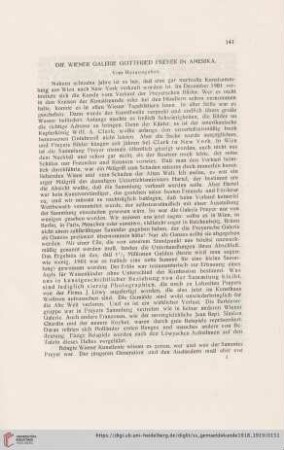 Die Wiener Galerie Gottfried Preyer in Amerika
