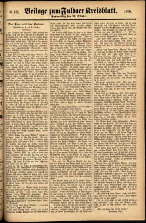 Zweite Ausgabe vom Donnerstag, den 22. Oktober 1896.