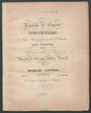 Rondeau de Concert Pour Le Violon Avec Accompagnemt. de l'Orchestre ou de Pianoforte : Oeuv. 18.