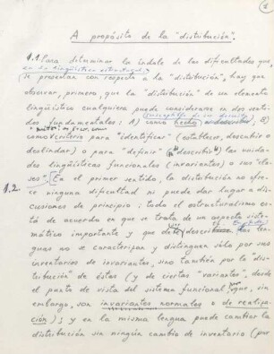 1-15, A propósito de la "distribución"