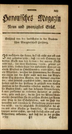 Neun und zwanzigstes Stück