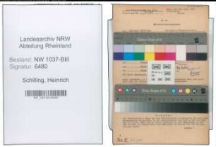 Entnazifizierung Heinrich Schilling , geb. 06.01.1892 (Buchhalter)