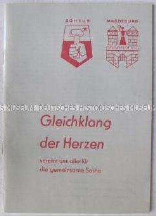 Dokumentation zu einem Treffen von Vertretern der Partnerbetriebe aus dem Bezirk Magdeburg und dem Gebiet Donezk anlässlich des 60. Jahrestages der Oktoberrevolution