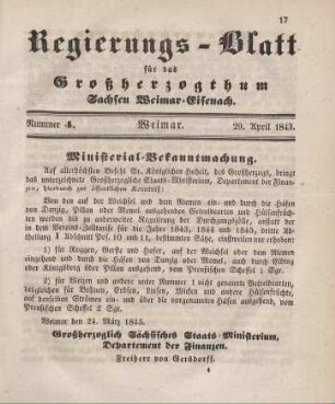 Nr. 4 : 29. April 1843