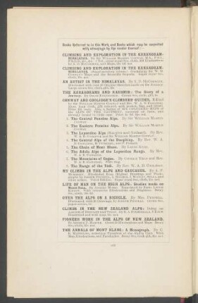 Books referred to in this work and books which may be consulted with advantage by the reader thereof: