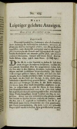 No. 103. Den 25ten December 1789.