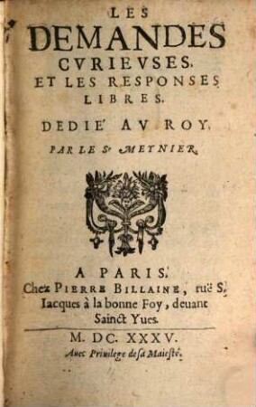 Les demandes curieuses ...