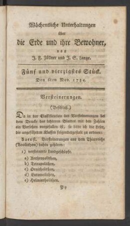 Fünf und vierzigstes Stück